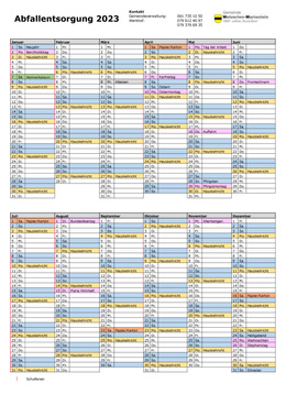 Abfallkalender 2023 Abfallkalender 2023