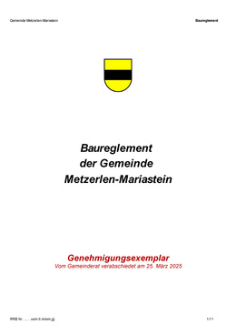 Baureglement, Genehmigung GV Baureglement
