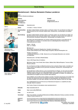 Wanderkonzert Flyer