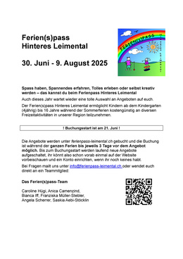 Info Ferienpass 2025