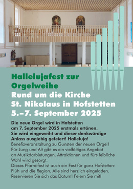 Flyer Orgelweihe Kirche Hofstetten Flyer